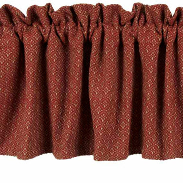 Barn Red Oat Philmont Jacquard Valance Lined VL850017 - The Fox Decor